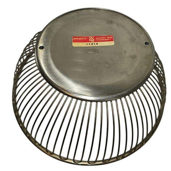 Vtg WMF CROMARGAN Round Wire STAINLESS BASKET Fruit Bowl Mid Century Modern‎ VGC - Picture 3 of 5